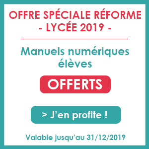 Offre spéciale manuel numérique élève