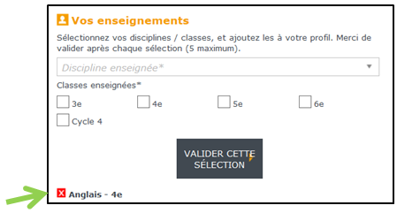 Supprimer un enseignement