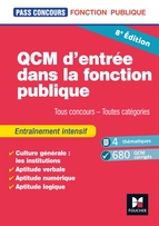 Pass'Concours - QCM d'entrée dans la fonction publique - Révision et entrainement 8e édition