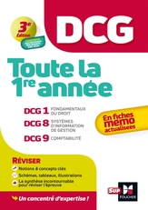 DCG - Toute la 1ère année du DCG 1, 8, 9 en fiches - 2024 - Révision 2024-2025